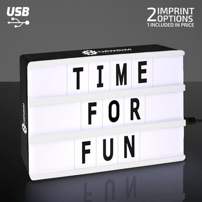 6" x 4" Mini Cinema Marquee USB LED Lightbox - PRINTED